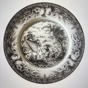 Vintage Royal Stanford Red Bull Inn Decorative Dinner Plates 11” Set of 5